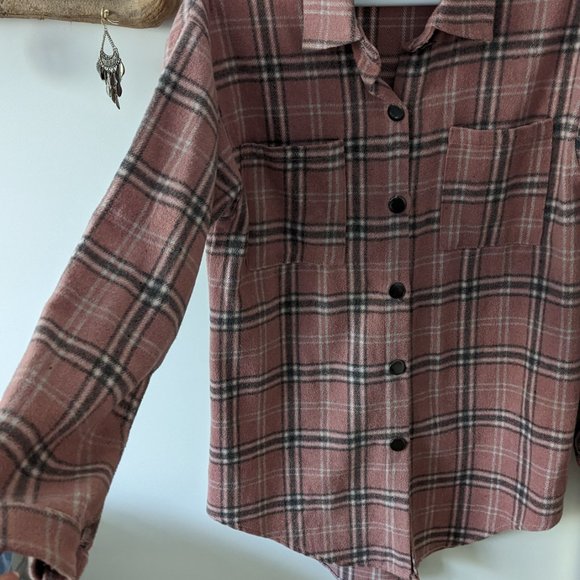 Pink, Plaid Shacket - Picture 3 of 3